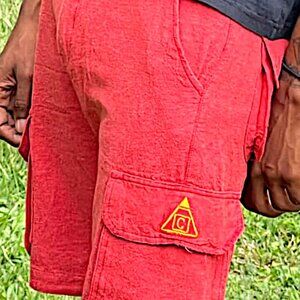 Red Hemp Shorts